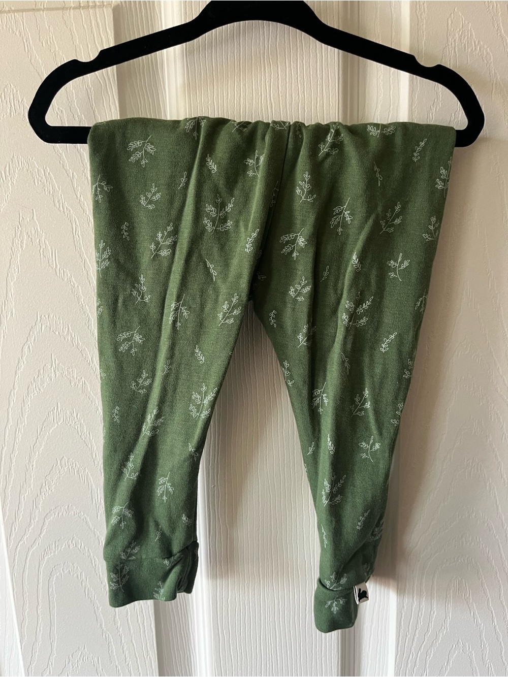 Little & Lively | Bamboo Cotton Green Floral Leggings
